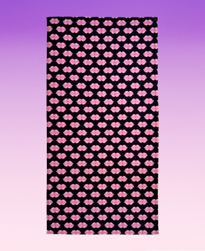 Queer Kiss Black Pink Towel