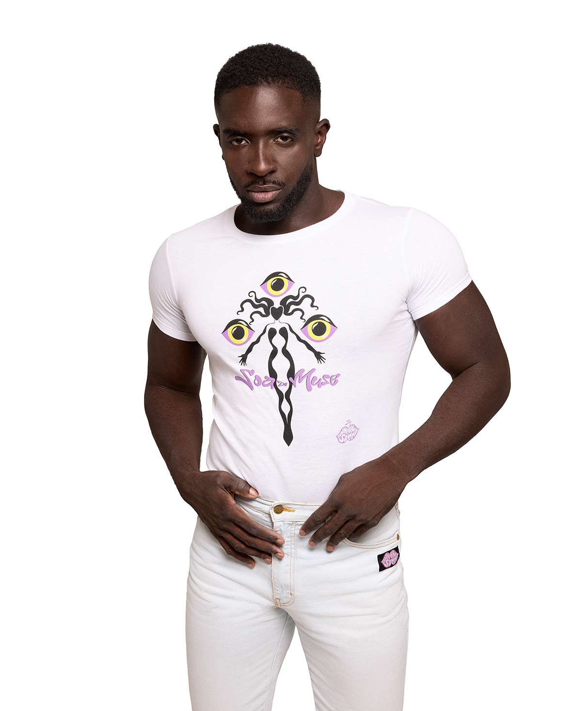 Soa de Muse T-shirt - White Slim fit - Jannike Sommar