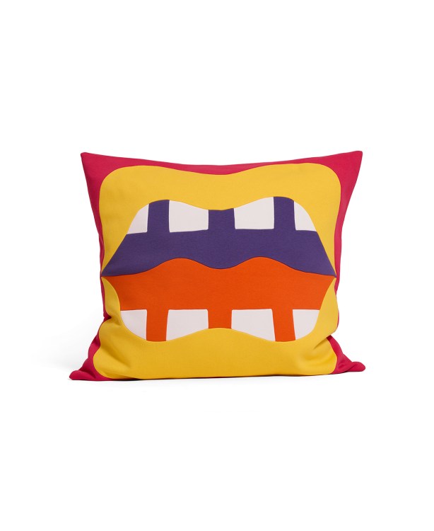 Yellow Lip Cushion Cover 65x65