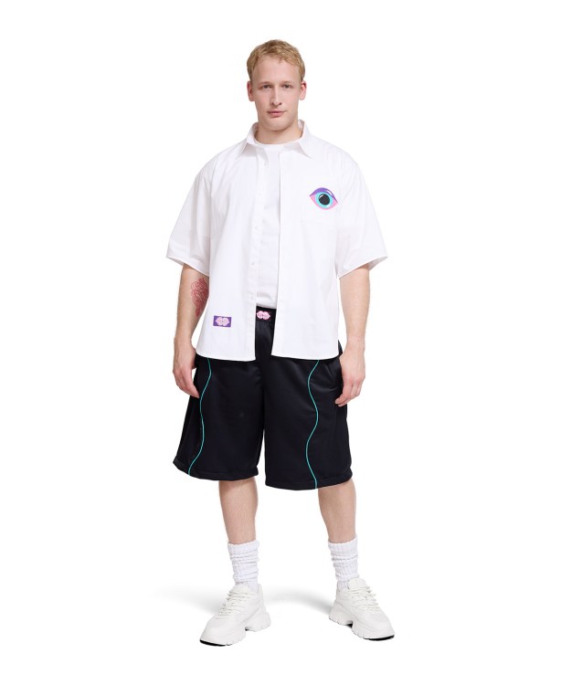 Short Sleeve White Shirt In Your Face Front