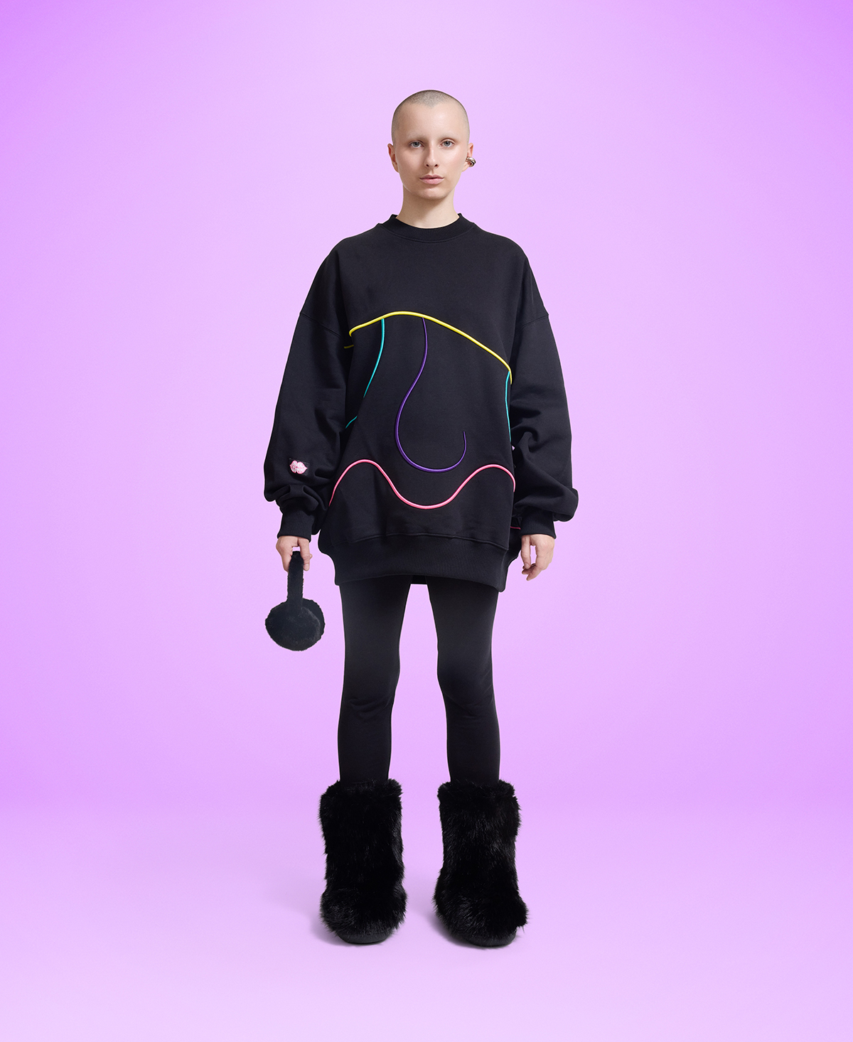 Unisex Graphic Sweatshirt Negative Black Edition