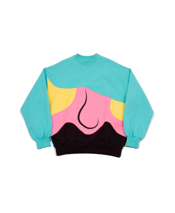 Unisex Color Block Sweatshirt – Pop Art Edition