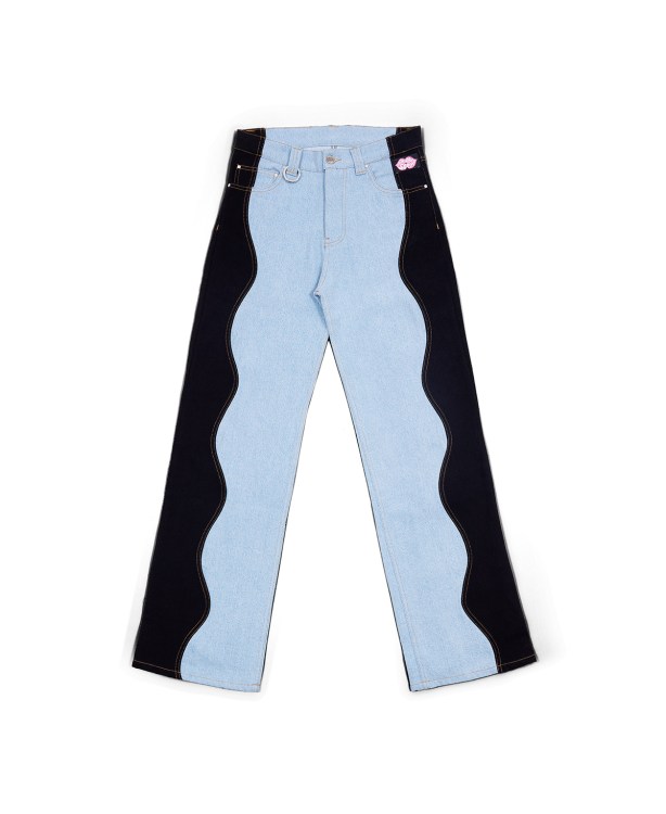 Wavy Jeans in Patchwork