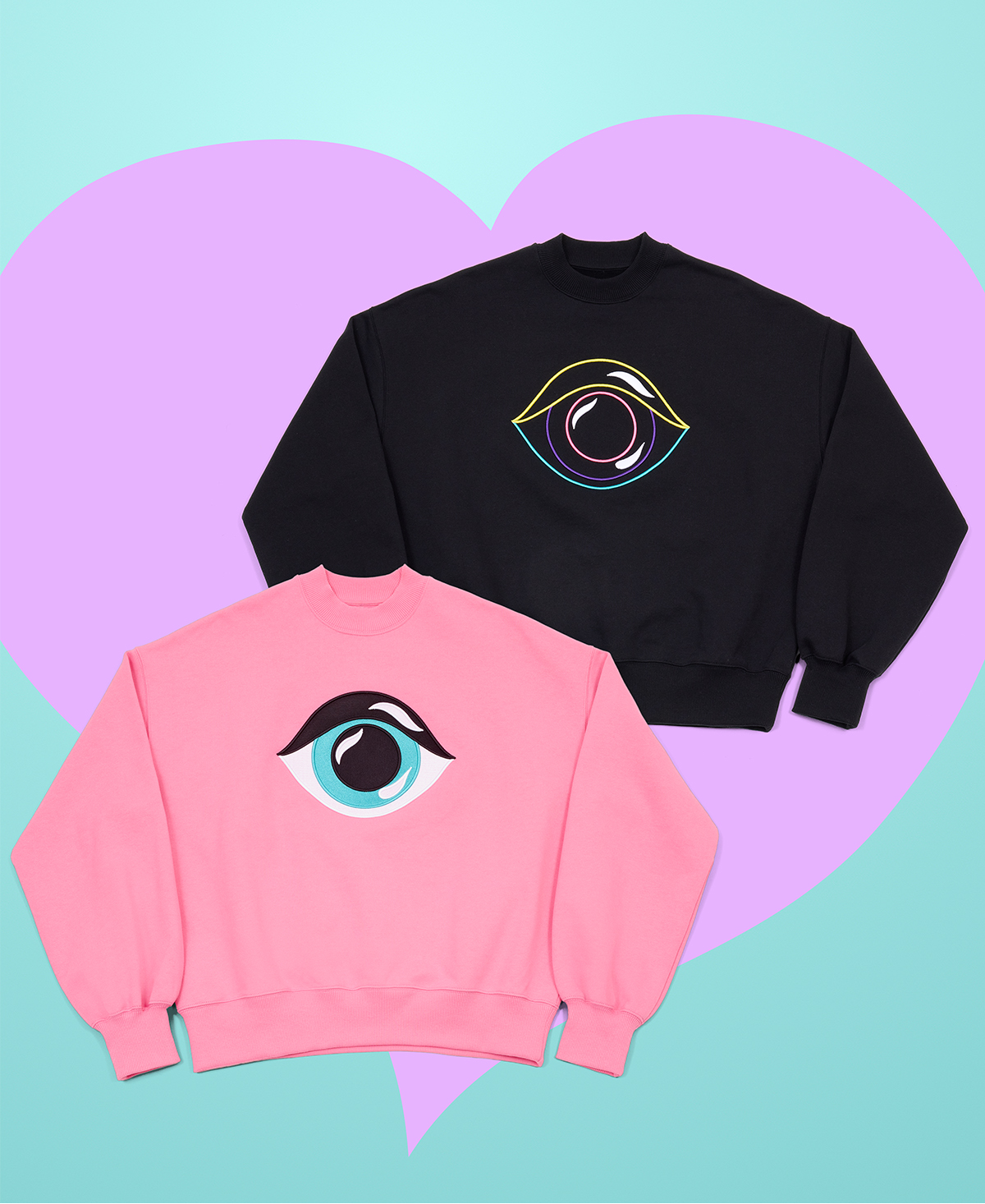 Pink & Black 2-Pack Sweatshirts