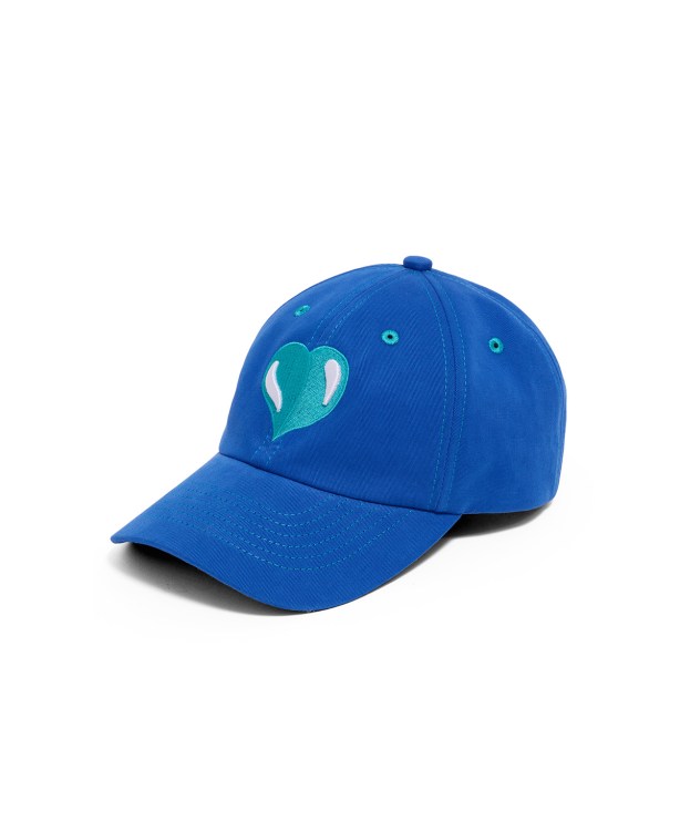 Blue Cap with Embroidered Heart