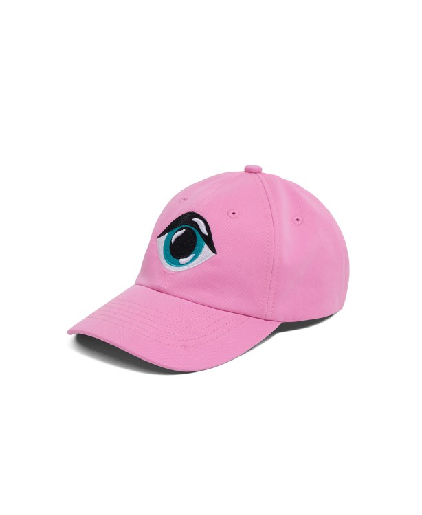 Pink Cap with Embroidered Eye