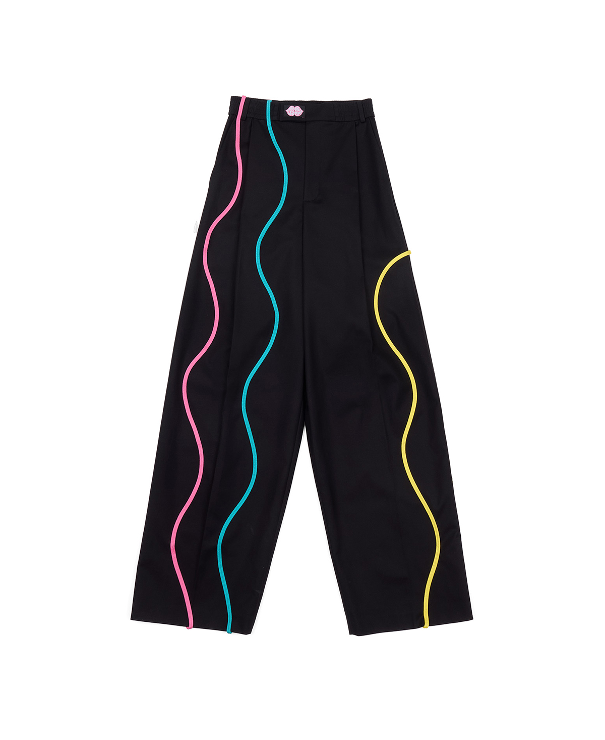 Black Pants With Pop Lines