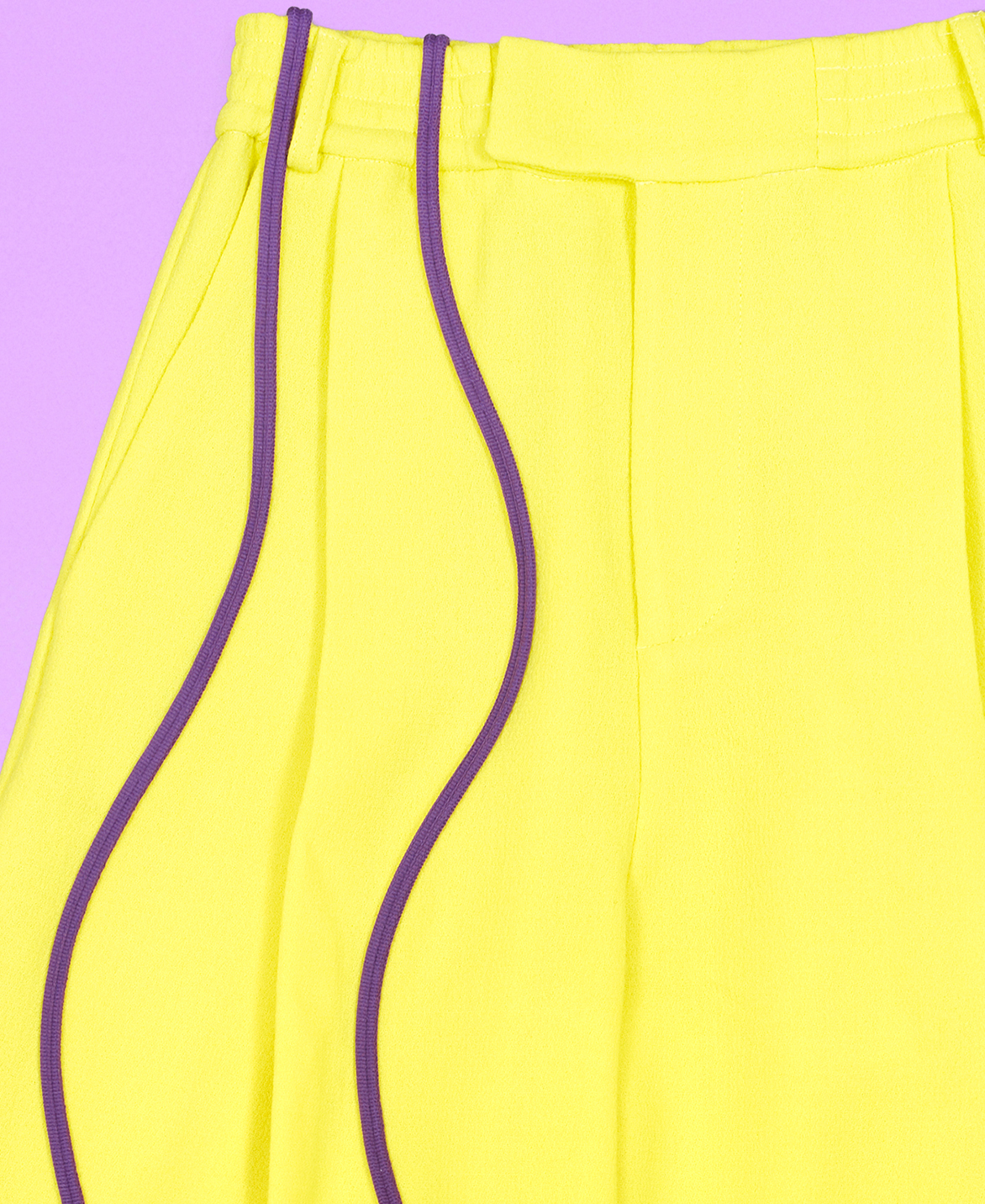 Yellow Pants With Pop Lines detail